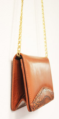 9903 - Ladies Small Clutch/Chain Shoulder Strap Bag - Real Leather Creations